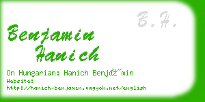 benjamin hanich business card